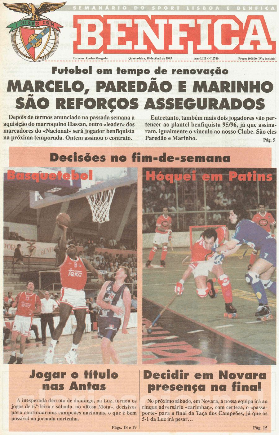 jornal o benfica 2740 1995-04-19